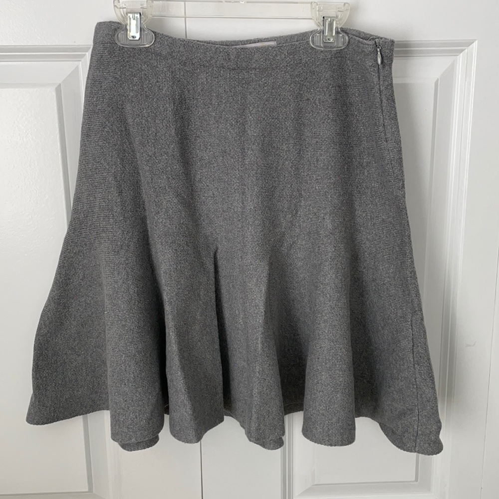 Wool Fit-and-Flare Mini Skirt